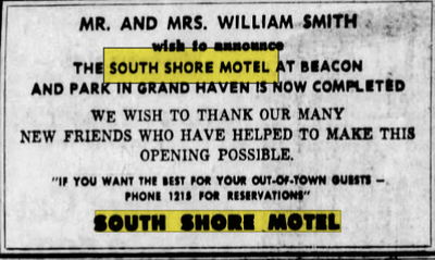 South Shore Motel - Mar 23 1960 Article